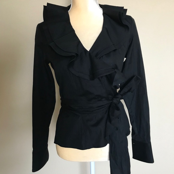 Ralph Lauren Tops - Lauren Ralph Lauren Ruffled Wrap Blouse S